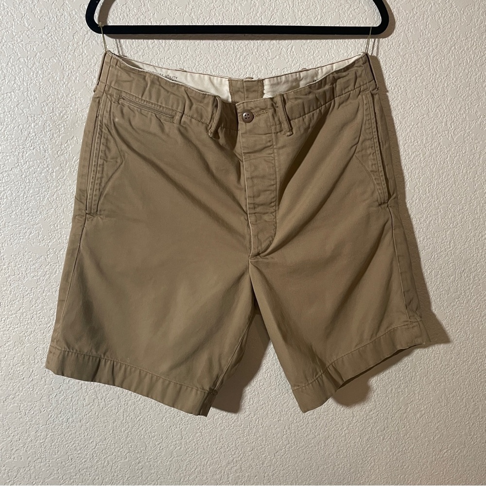 RRL RALPH LAUREN Chino Shorts Men’s 33 Waist New Military Khaki